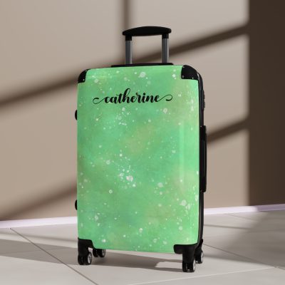 Watercolor Custom Suitcase - A bespoke travel companion featuring custom watercolor designs, reflecting your individuality on every adventure.