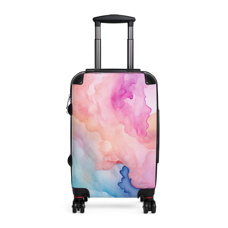 Pastel Watercolor Suitcase - A travel essential adorned with soothing pastel hues, adding a touch of serenity to your voyages.