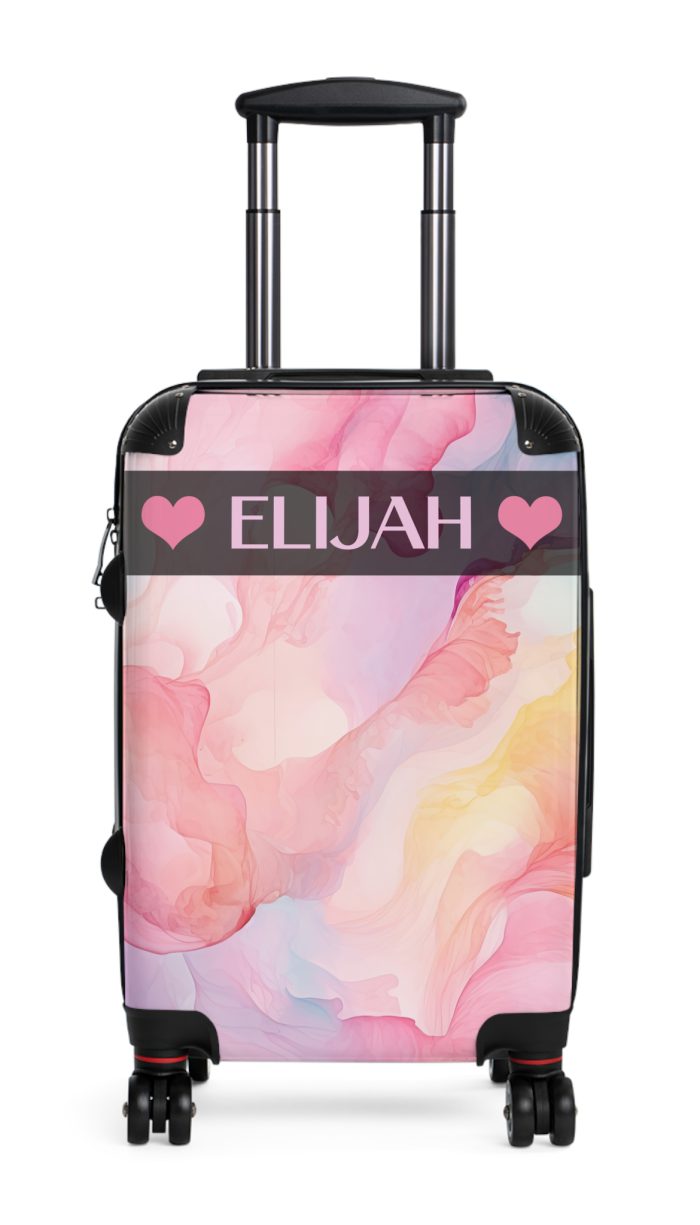 Pastel Watercolor Custom Suitcase - Tailored for you, adorned with pastel watercolors, a one-of-a-kind travel companion.