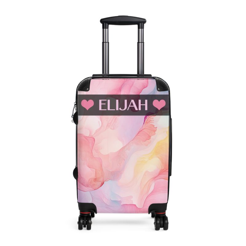 Pastel Watercolor Custom Suitcase - Tailored for you, adorned with pastel watercolors, a one-of-a-kind travel companion.