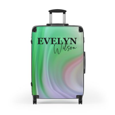 Custom Marble Suitcase - A personalized suitcase adorned with an elegant marble-themed design, perfect for travelers who want to add a touch of luxury to their luggage.