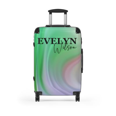 Custom Marble Suitcase - A personalized suitcase adorned with an elegant marble-themed design, perfect for travelers who want to add a touch of luxury to their luggage.