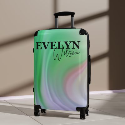 Custom Marble Suitcase - A personalized suitcase adorned with an elegant marble-themed design, perfect for travelers who want to add a touch of luxury to their luggage.