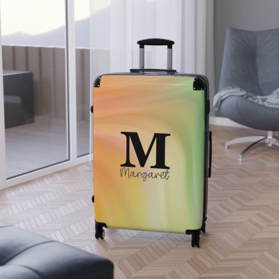 Custom Marble Suitcase - A personalized suitcase adorned with an elegant marble-themed design, perfect for travelers who want to add a touch of luxury to their luggage.