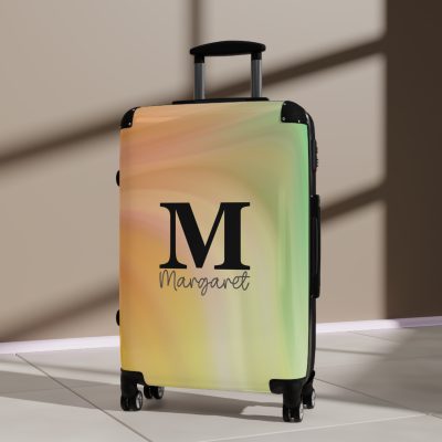 Custom Marble Suitcase - A personalized suitcase adorned with an elegant marble-themed design, perfect for travelers who want to add a touch of luxury to their luggage.