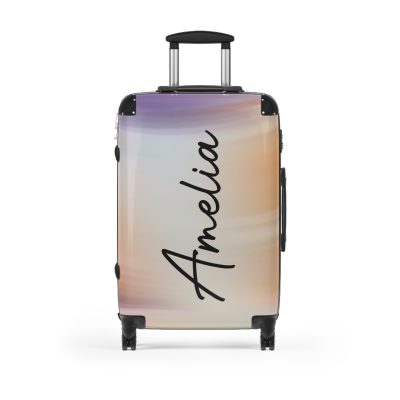 Custom Marble Suitcase - A personalized suitcase adorned with an elegant marble-themed design, perfect for travelers who want to add a touch of luxury to their luggage.