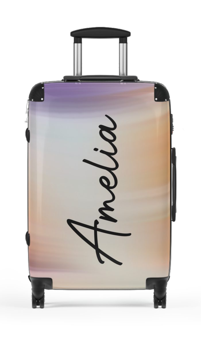 Custom Marble Suitcase - A personalized suitcase adorned with an elegant marble-themed design, perfect for travelers who want to add a touch of luxury to their luggage.