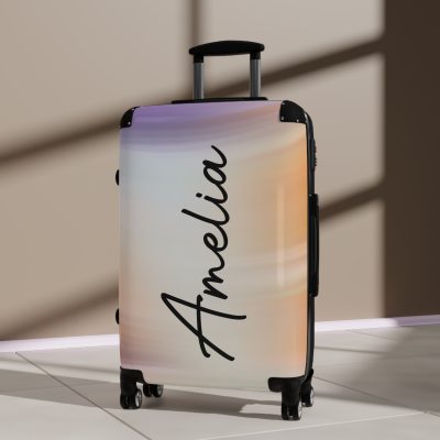 Custom Marble Suitcase - A personalized suitcase adorned with an elegant marble-themed design, perfect for travelers who want to add a touch of luxury to their luggage.