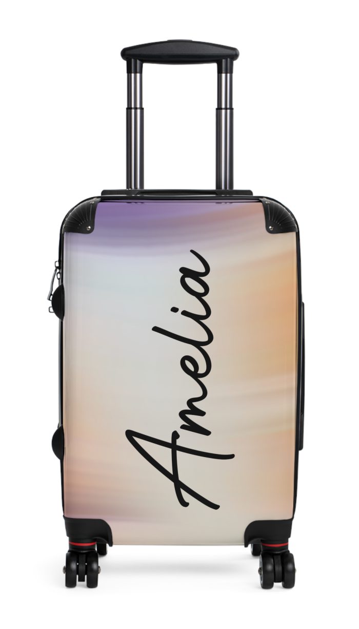 Custom Marble Suitcase - A personalized suitcase adorned with an elegant marble-themed design, perfect for travelers who want to add a touch of luxury to their luggage.