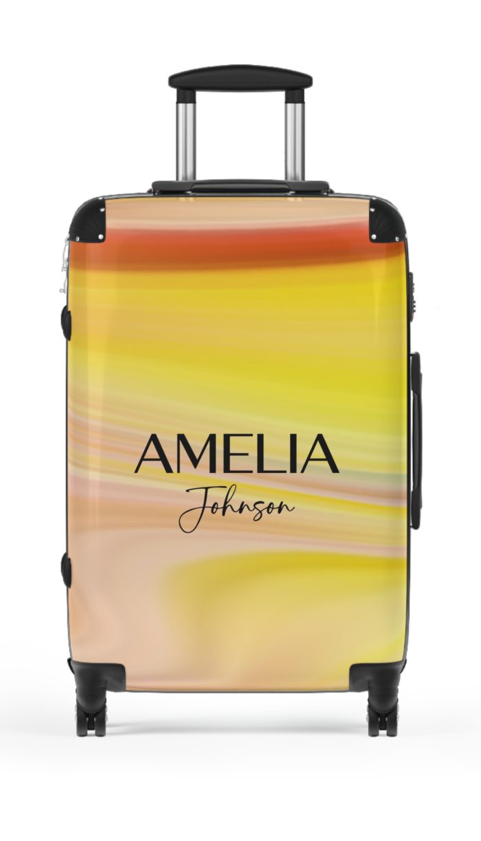 Custom Marble Suitcase - A personalized suitcase adorned with an elegant marble-themed design, perfect for travelers who want to add a touch of luxury to their luggage.