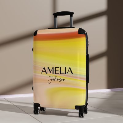 Custom Marble Suitcase - A personalized suitcase adorned with an elegant marble-themed design, perfect for travelers who want to add a touch of luxury to their luggage.