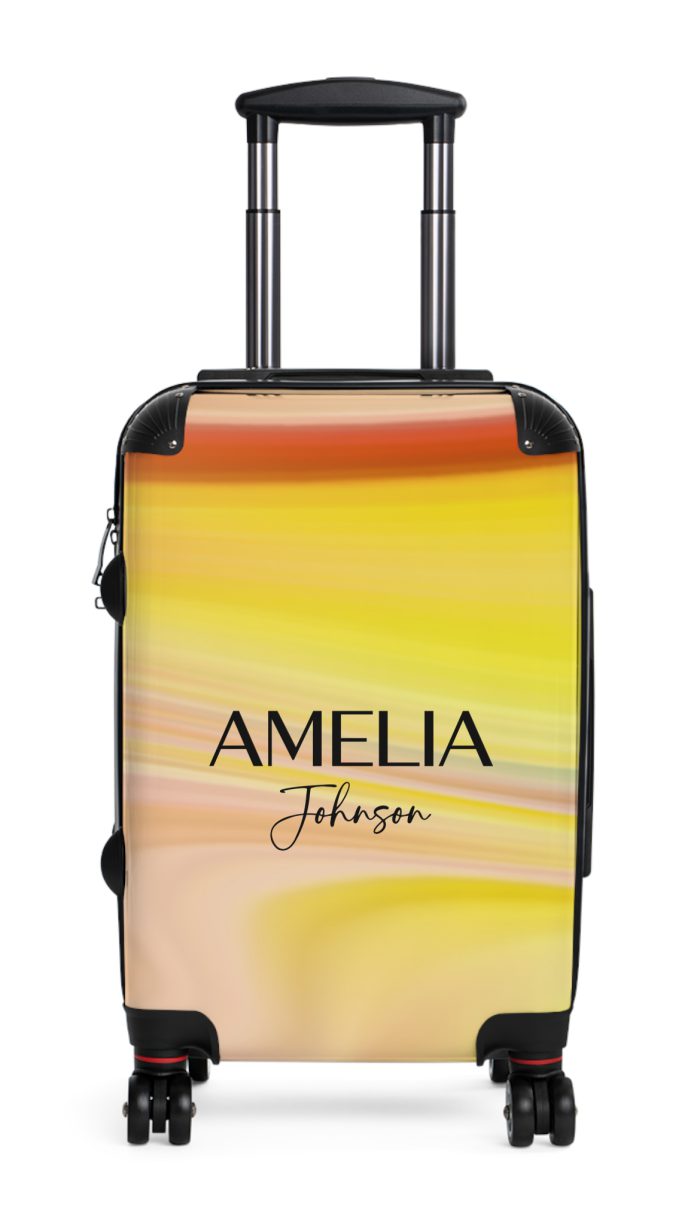 Custom Marble Suitcase - A personalized suitcase adorned with an elegant marble-themed design, perfect for travelers who want to add a touch of luxury to their luggage.