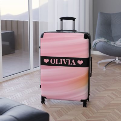 Custom Marble Suitcase - A personalized suitcase adorned with an elegant marble-themed design, perfect for travelers who want to add a touch of luxury to their luggage.