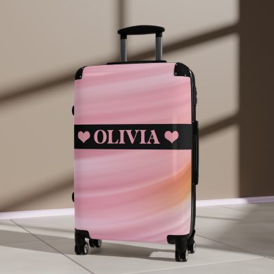 Custom Marble Suitcase - A personalized suitcase adorned with an elegant marble-themed design, perfect for travelers who want to add a touch of luxury to their luggage.