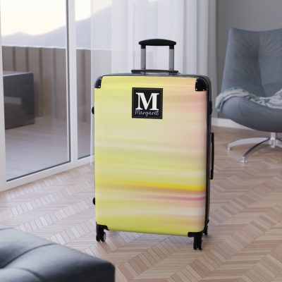 Custom Marble Suitcase - A personalized suitcase adorned with an elegant marble-themed design, perfect for travelers who want to add a touch of luxury to their luggage.