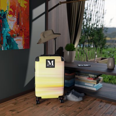 Custom Marble Suitcase - A personalized suitcase adorned with an elegant marble-themed design, perfect for travelers who want to add a touch of luxury to their luggage.