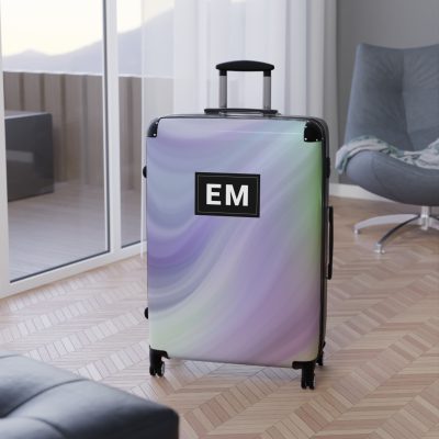 Custom Marble Suitcase - A personalized suitcase adorned with an elegant marble-themed design, perfect for travelers who want to add a touch of luxury to their luggage.