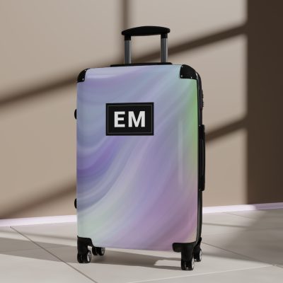 Custom Marble Suitcase - A personalized suitcase adorned with an elegant marble-themed design, perfect for travelers who want to add a touch of luxury to their luggage.