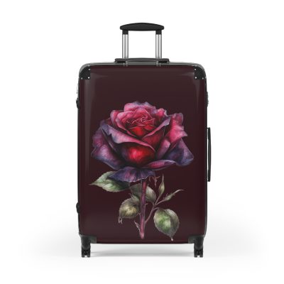 Romantic gothic rose suitcase, a stylish and enduring travel essential. Crafted with intricate rose designs, it's the perfect companion for those who seek elegance on the go.