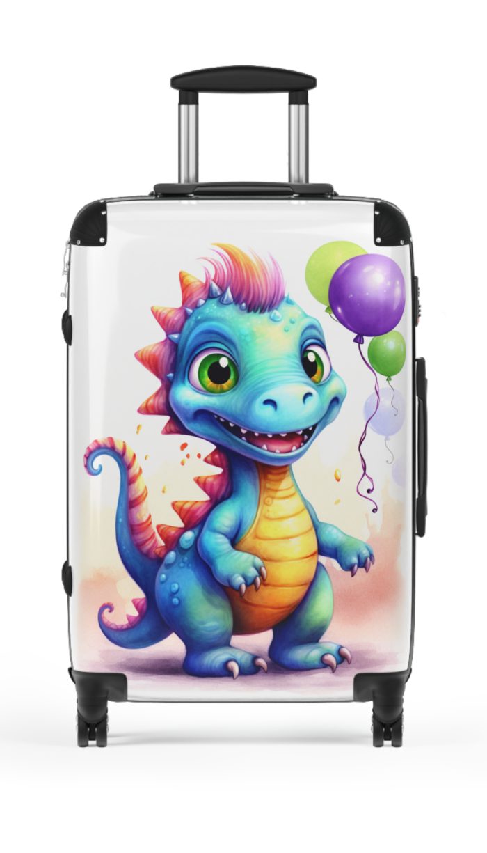 Adorable cute dinosaur suitcase, a lovable and enduring travel companion for little explorers. Crafted with charming dinosaur designs, it makes every journey dino-mite.