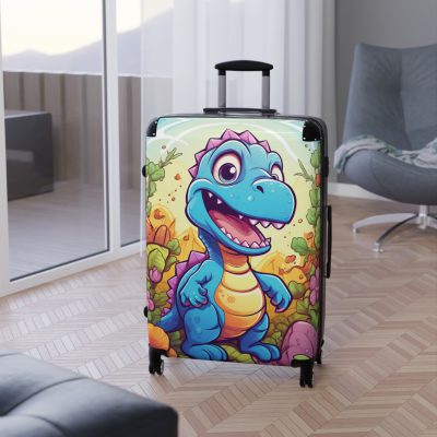 Adorable cute dinosaur suitcase, a lovable and enduring travel companion for little explorers. Crafted with charming dinosaur designs, it makes every journey dino-mite.