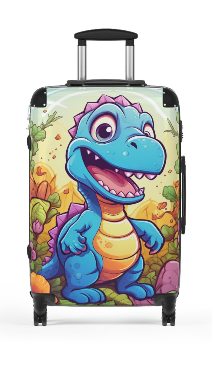 Adorable cute dinosaur suitcase, a lovable and enduring travel companion for little explorers. Crafted with charming dinosaur designs, it makes every journey dino-mite.