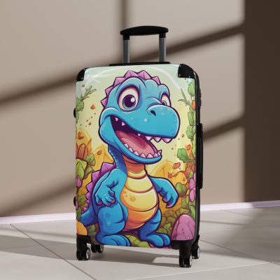 Adorable cute dinosaur suitcase, a lovable and enduring travel companion for little explorers. Crafted with charming dinosaur designs, it makes every journey dino-mite.