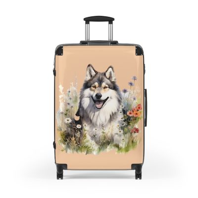 Elegant Alaskan Malamute suitcase, a stylish and enduring travel companion. Crafted with Alaskan Malamute designs, it's the perfect luggage for dog lovers on the go.