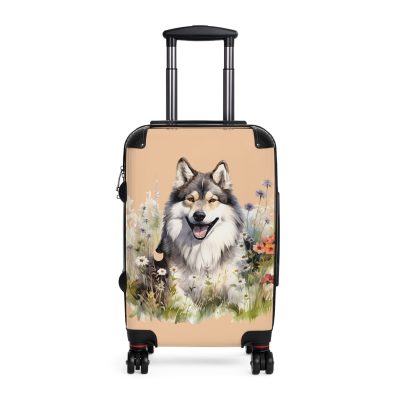 Elegant Alaskan Malamute suitcase, a stylish and enduring travel companion. Crafted with Alaskan Malamute designs, it's the perfect luggage for dog lovers on the go.