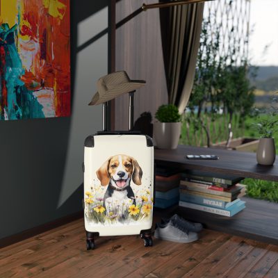 Stylish Beagle suitcase, a durable and charming travel companion. Crafted with Beagle designs, it's the perfect luggage for Beagle enthusiasts on the go.