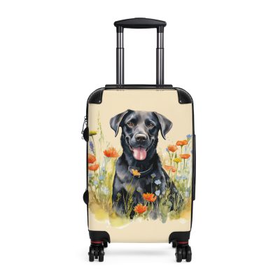 Elegant Black Labrador suitcase, a durable and charming travel companion. Crafted with Black Labrador designs, it's the perfect luggage for Labrador enthusiasts on the go.