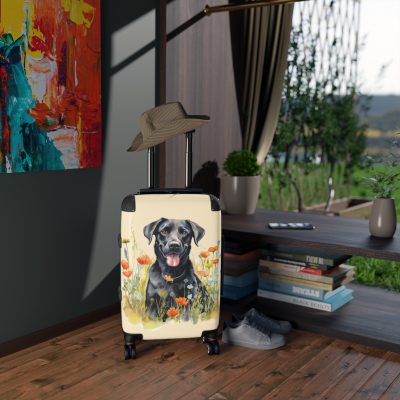 Elegant Black Labrador suitcase, a durable and charming travel companion. Crafted with Black Labrador designs, it's the perfect luggage for Labrador enthusiasts on the go.