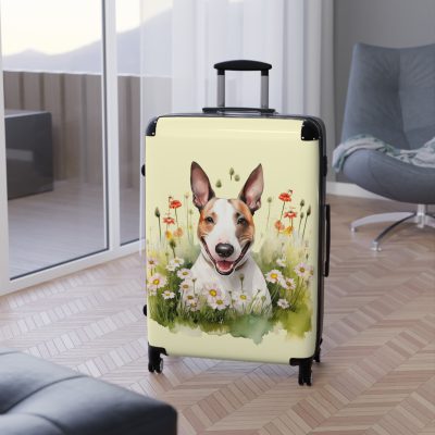 Bold Bull Terrier suitcase, a durable and faithful travel companion. Crafted with Bull Terrier designs, it's the perfect luggage for Bull Terrier enthusiasts on the go.