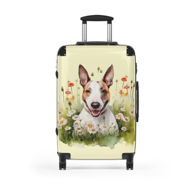 Bold Bull Terrier suitcase, a durable and faithful travel companion. Crafted with Bull Terrier designs, it's the perfect luggage for Bull Terrier enthusiasts on the go.