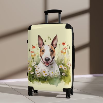 Bold Bull Terrier suitcase, a durable and faithful travel companion. Crafted with Bull Terrier designs, it's the perfect luggage for Bull Terrier enthusiasts on the go.