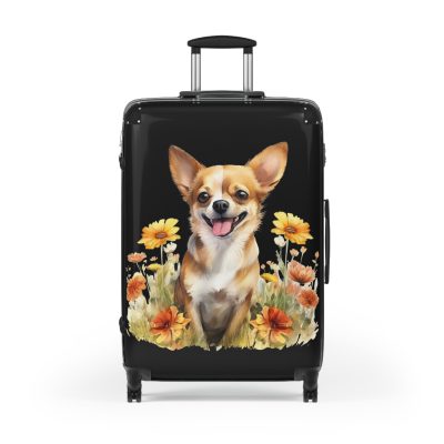 Chic Chihuahua suitcase, a durable and delightful travel companion. Crafted with Chihuahua designs, it's perfect for enthusiasts on the go.