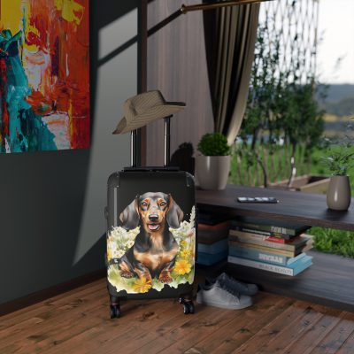 Charismatic Dachshund suitcase, a durable and delightful travel companion. Crafted with Dachshund designs, it's perfect for enthusiasts on the go.