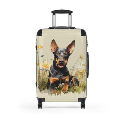 Powerful Doberman suitcase, a durable and elegant travel companion. Crafted with Doberman designs, it's perfect for enthusiasts on the go.