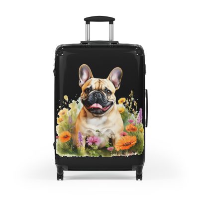 Stylish French Bulldog suitcase, a durable and fashionable travel companion. Crafted with French Bulldog designs, it's perfect for enthusiasts on the go.