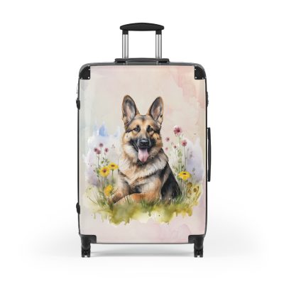 Secure German Shepherd suitcase, a durable and loyal travel companion. Crafted with German Shepherd designs, it's perfect for enthusiasts on the go.