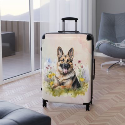 Secure German Shepherd suitcase, a durable and loyal travel companion. Crafted with German Shepherd designs, it's perfect for enthusiasts on the go.