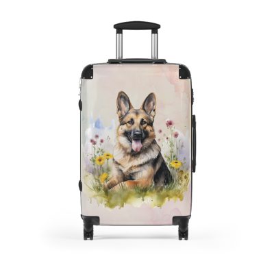 Secure German Shepherd suitcase, a durable and loyal travel companion. Crafted with German Shepherd designs, it's perfect for enthusiasts on the go.