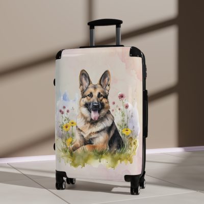 Secure German Shepherd suitcase, a durable and loyal travel companion. Crafted with German Shepherd designs, it's perfect for enthusiasts on the go.