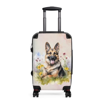 Secure German Shepherd suitcase, a durable and loyal travel companion. Crafted with German Shepherd designs, it's perfect for enthusiasts on the go.