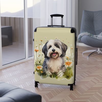 Stylish Havanese suitcase, a durable and fashionable travel companion. Crafted with Havanese designs, it's perfect for enthusiasts on the go.