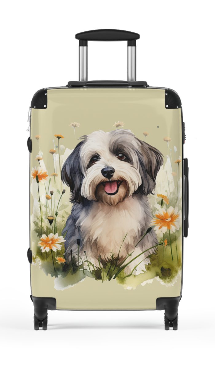 Stylish Havanese suitcase, a durable and fashionable travel companion. Crafted with Havanese designs, it's perfect for enthusiasts on the go.