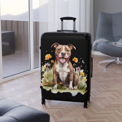 Powerful Pitbull suitcase, a durable and graceful travel companion. Crafted with Pitbull designs, it's perfect for enthusiasts on the go.