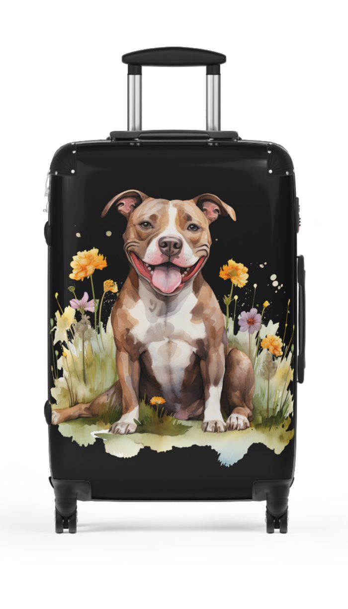 Powerful Pitbull suitcase, a durable and graceful travel companion. Crafted with Pitbull designs, it's perfect for enthusiasts on the go.