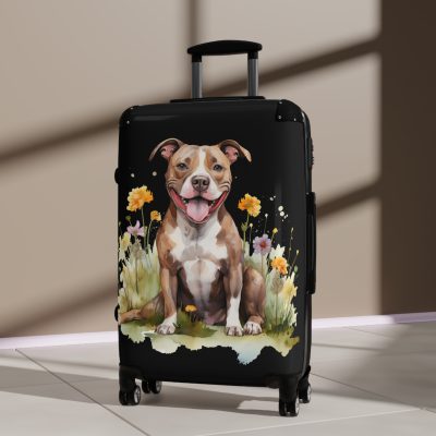 Powerful Pitbull suitcase, a durable and graceful travel companion. Crafted with Pitbull designs, it's perfect for enthusiasts on the go.