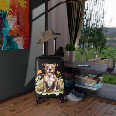 Powerful Pitbull suitcase, a durable and graceful travel companion. Crafted with Pitbull designs, it's perfect for enthusiasts on the go.